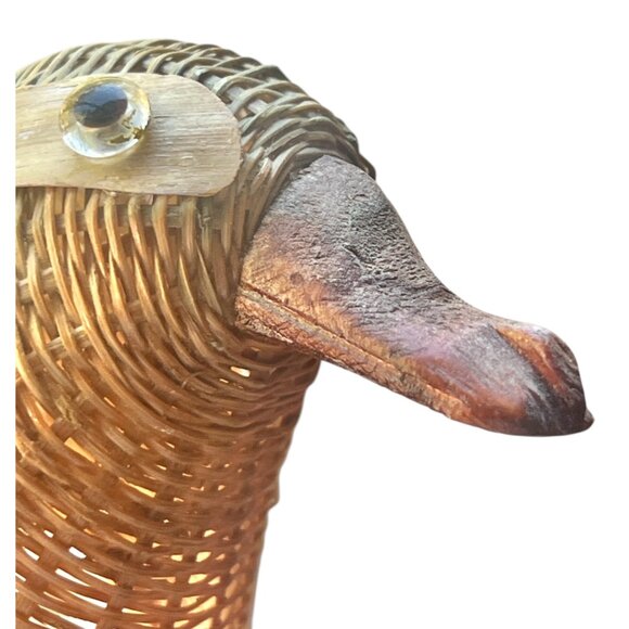 Shanghai Handicrafts Duck Basket Rattan Bamboo Storage Vintage Collectible Gift - Picture 6 of 14